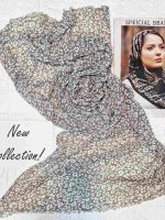 شال نخی بهاره وارداتی طرح گل مدل W126 - تصویر 6