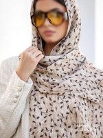 شال نخی بهاره طرح برگ مدل نسیم کد148 - تصویر 3