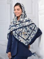 روسری نخی طرح گل مدل بهار کد 130 - تصویر 3