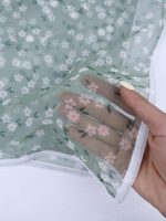 مینی اسکارف توری طرح گل مدل نیلا کد181 - تصویر 3