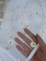 مینی اسکارف توری طرح گل مدل دلوین کد189 - تصویر 3