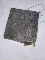روسری نخی کلیشه طرح شالیزار کد 307 - تصویر 2