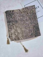 روسری نخی کلیشه طرح شالیزار کد 306 - تصویر 2