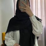 روسری مشکی وارداتی دور دانتل کد 261