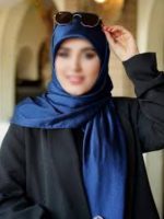 روسری مجلسی شاین دار مدل سرو - تصویر 6