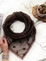 مینی اسکارف توری طرح پاپیون کد 333 - تصویر 4