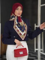 روسری مجلسی ابریشم کد 340 - تصویر 3