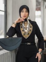 روسری مجلسی ابریشم کد 340 - تصویر 5